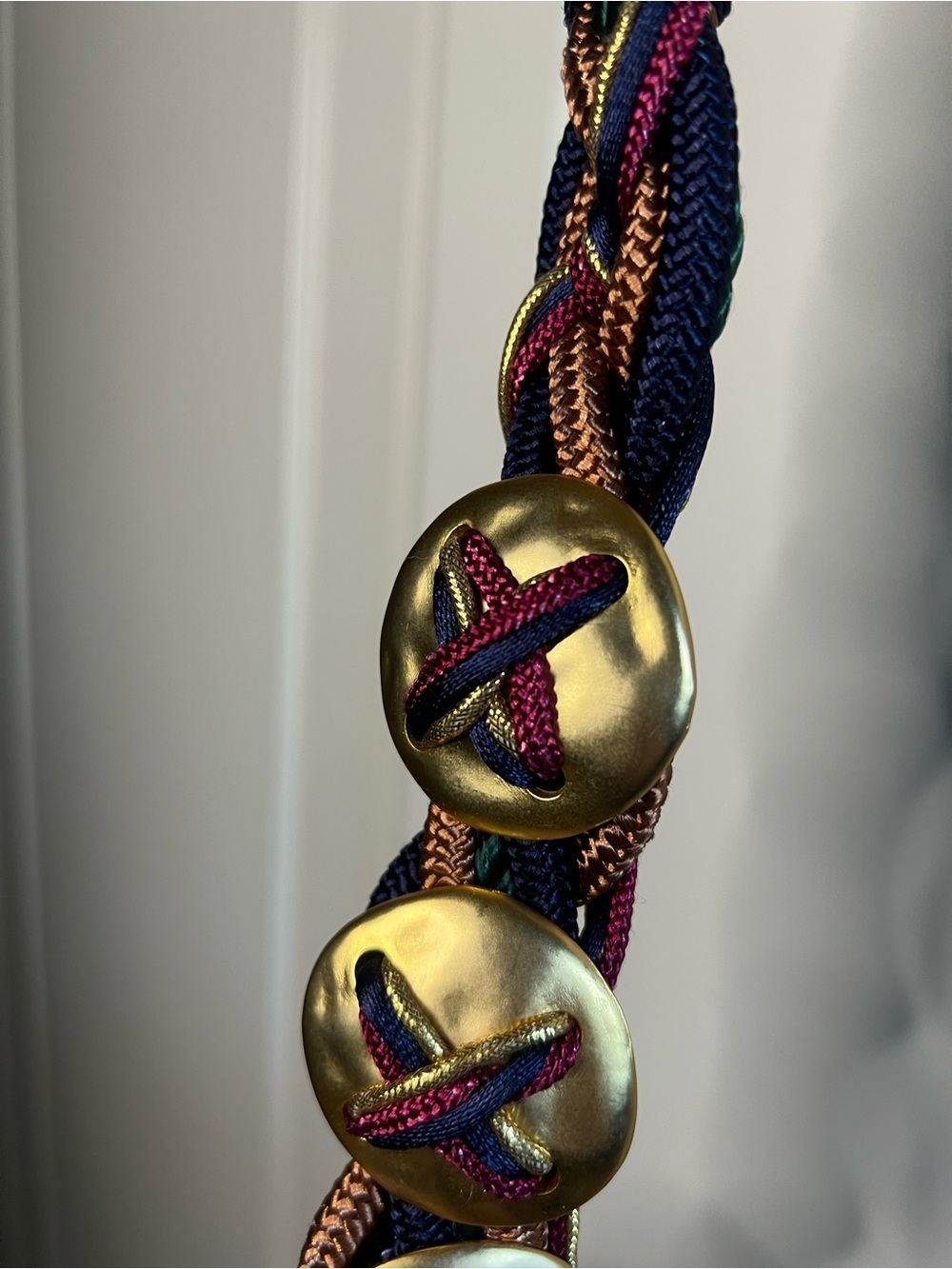 Vintage Braided Rope Belt Gold Hardware - Picture 9 of 9